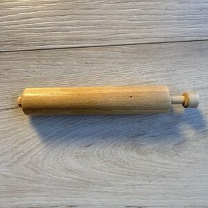 Vintage Wooden Toilet Paper Holder‎ with Spring Tension